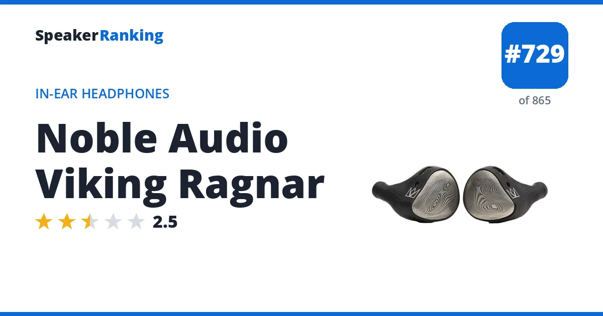 Noble Audio Viking Ragnar - ranked #729 of 865 In-Ear Headphones · Editor's rating 2.5/5