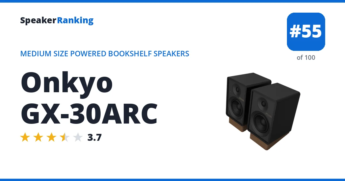 Onkyo GX-30ARC - ranked #55 of 100 Medium Size Powered Bookshelf Speakers · Editor's rating 3.7/5