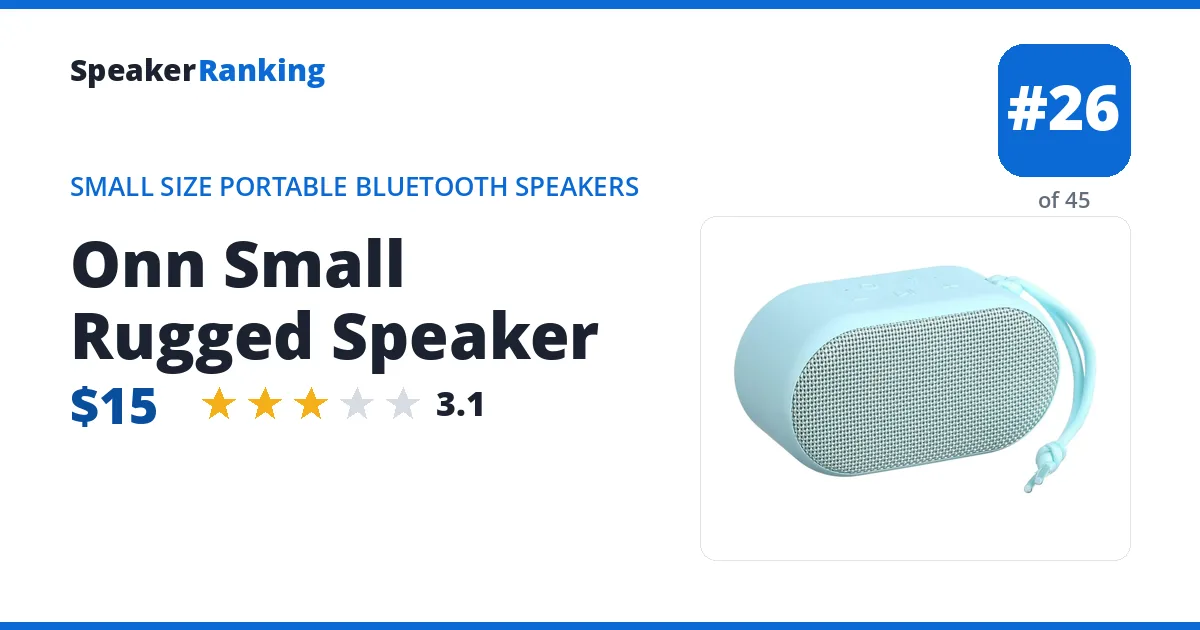 Onn Small Rugged Speaker ranking card