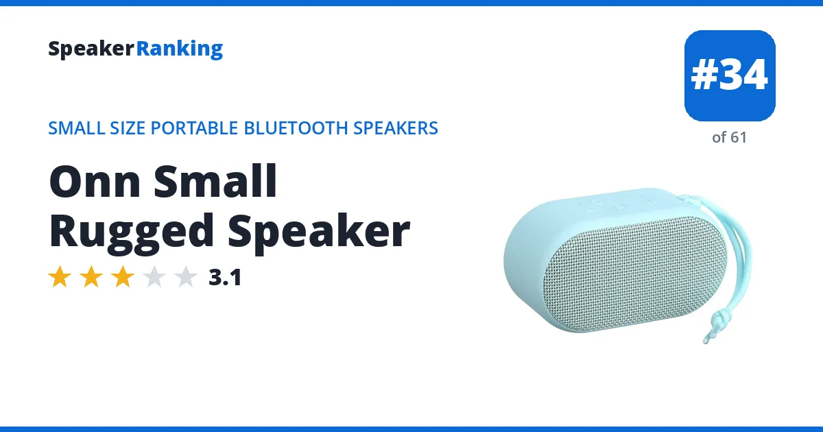 Onn Small Rugged Speaker ranking card