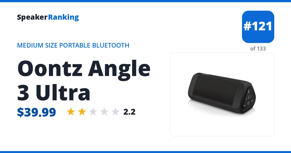 Oontz Angle 3 Ultra ranking card