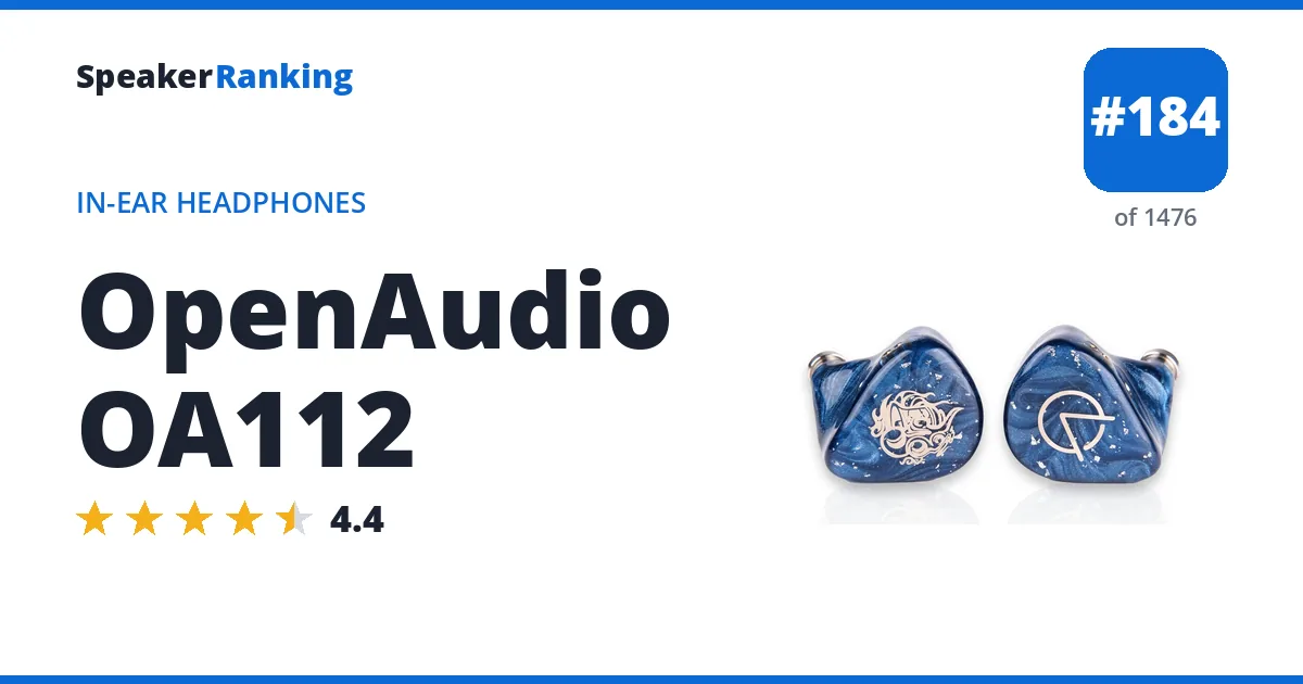 OpenAudio OA112 - ranked #172 of 1448 In-Ear Headphones · Editor's rating 4.4/5
