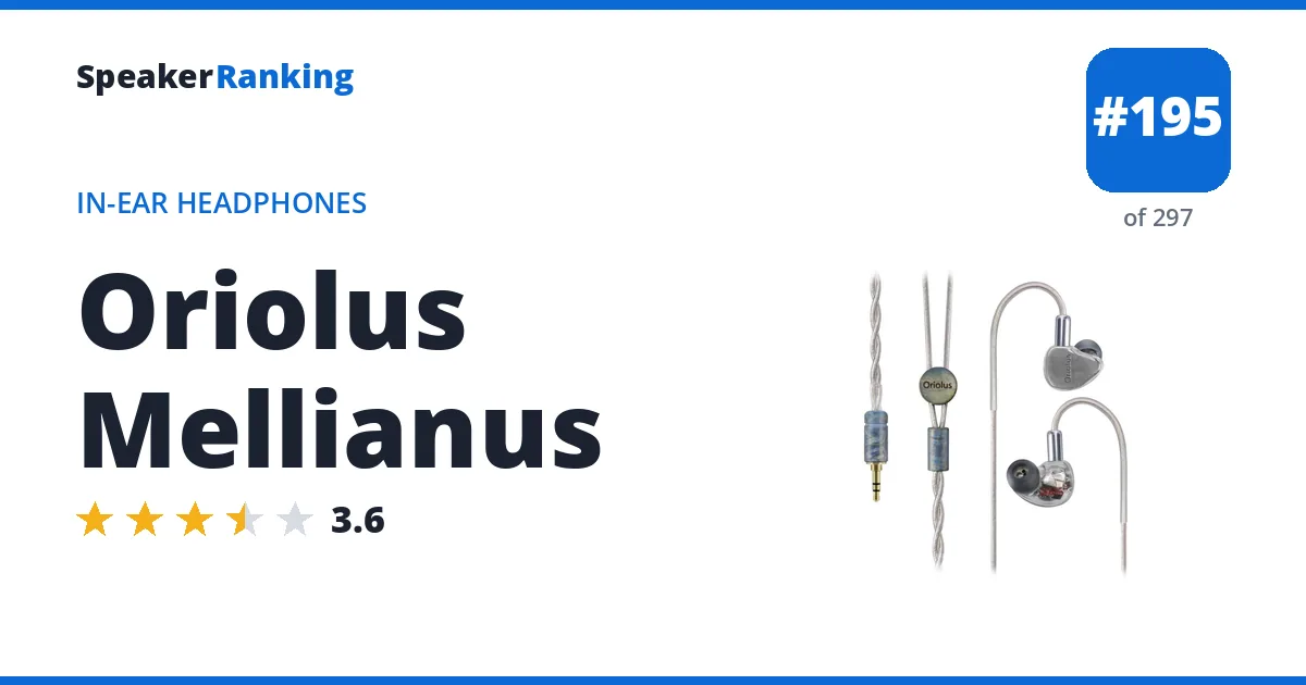 Oriolus Mellianus - ranked #161 of 263 In-Ear Headphones · Editor's rating 3.6/5
