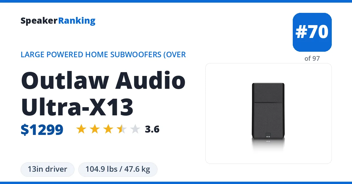 Outlaw Audio Ultra-X13 ranking card