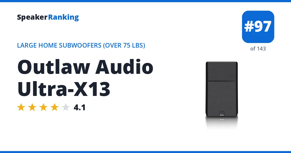 Outlaw Audio Ultra-X13 ranking card