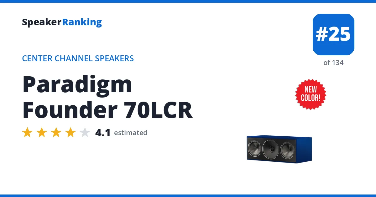 Paradigm Founder 70LCR ranking card