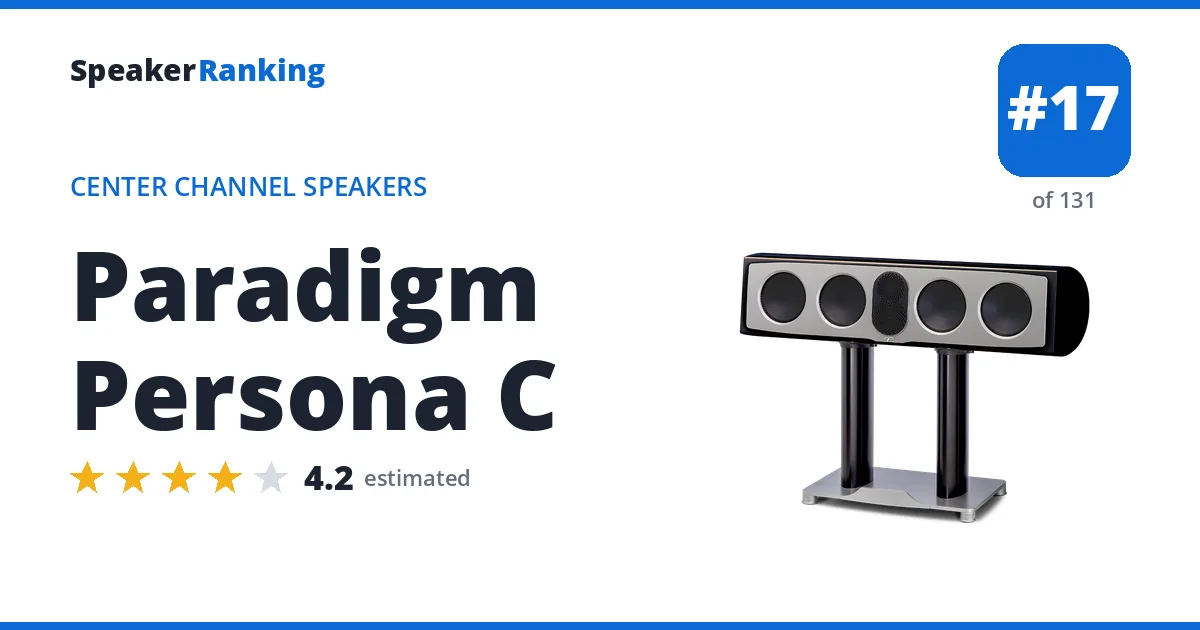 Paradigm Persona C - ranked #17 of 131 Center Channel Speakers · Editor's rating 4.2/5