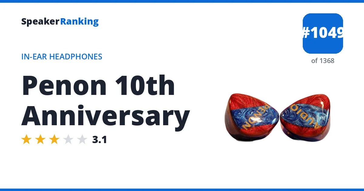 Penon 10th Anniversary - ranked #1050 of 1369 In-Ear Headphones · Editor's rating 3.1/5