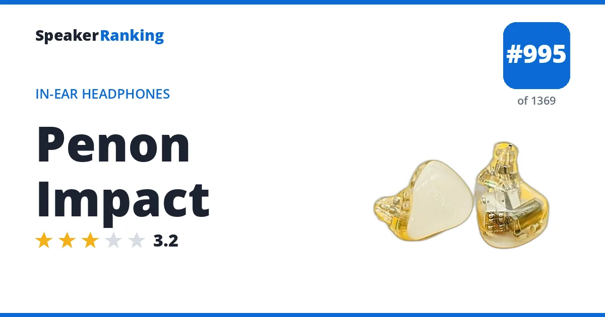 Penon Impact - ranked #995 of 1369 In-Ear Headphones · Editor's rating 3.2/5