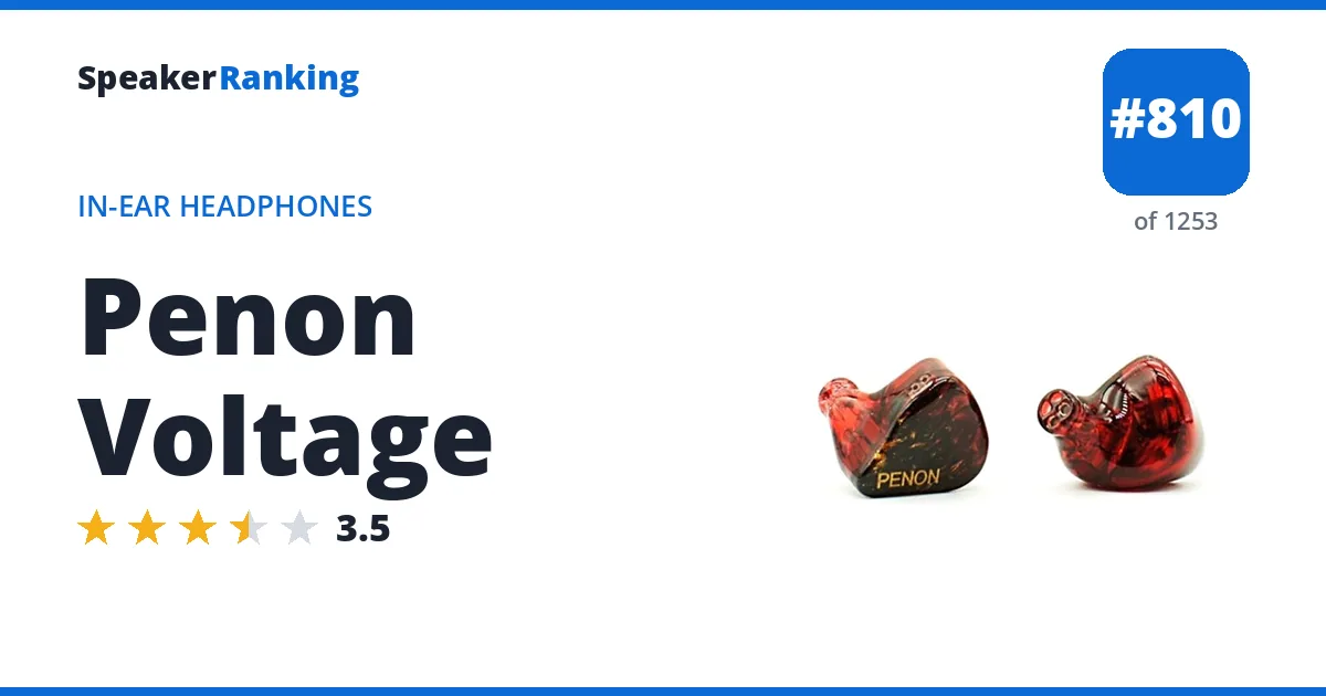 Penon Voltage - ranked #810 of 1253 In-Ear Headphones · Editor's rating 3.5/5