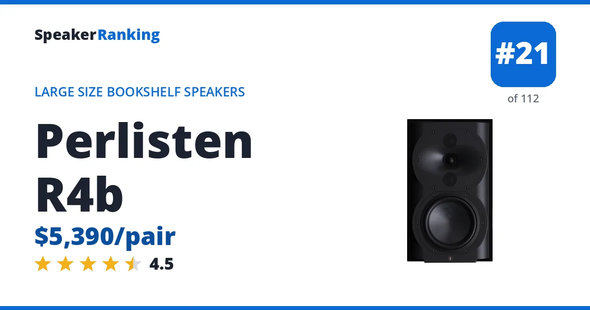 Perlisten R4b - ranked #21 of 112 Large Size Bookshelf Speakers · Editor's rating 4.5/5
