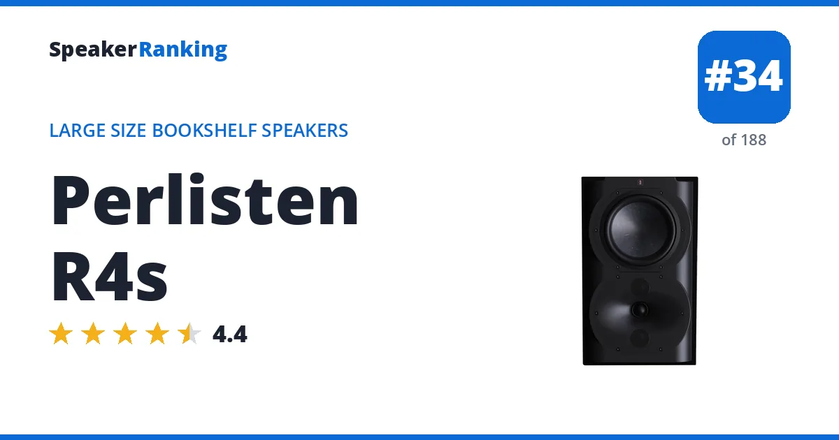 Perlisten R4s - ranked #34 of 188 Large Size Bookshelf Speakers · Editor's rating 4.4/5