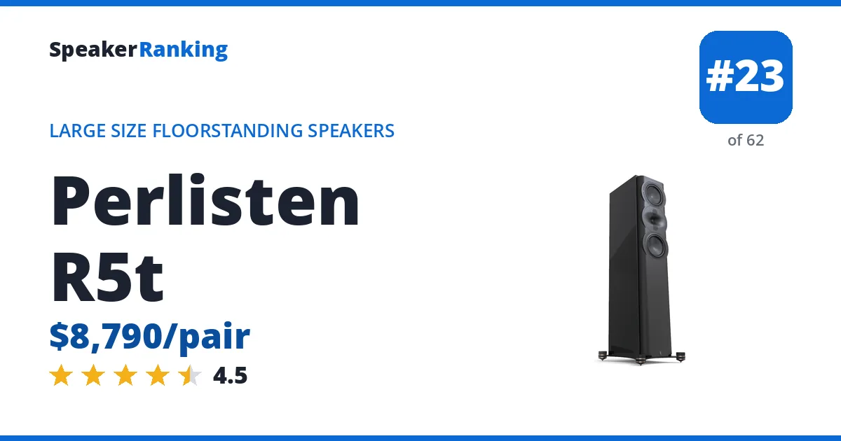 Perlisten R5t - ranked #23 of 62 Large Size Floorstanding Speakers · Editor's rating 4.5/5