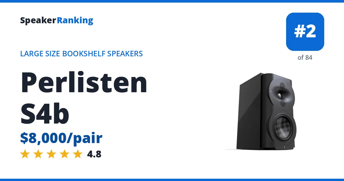 Perlisten S4b - ranked #2 of 84 Large Size Bookshelf Speakers · Editor's rating 4.8/5