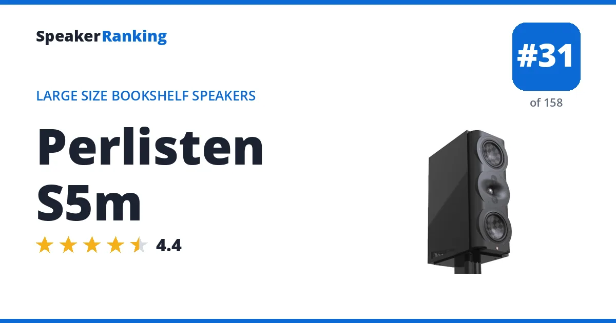 Perlisten S5m - ranked #31 of 158 Large Size Bookshelf Speakers · Editor's rating 4.4/5