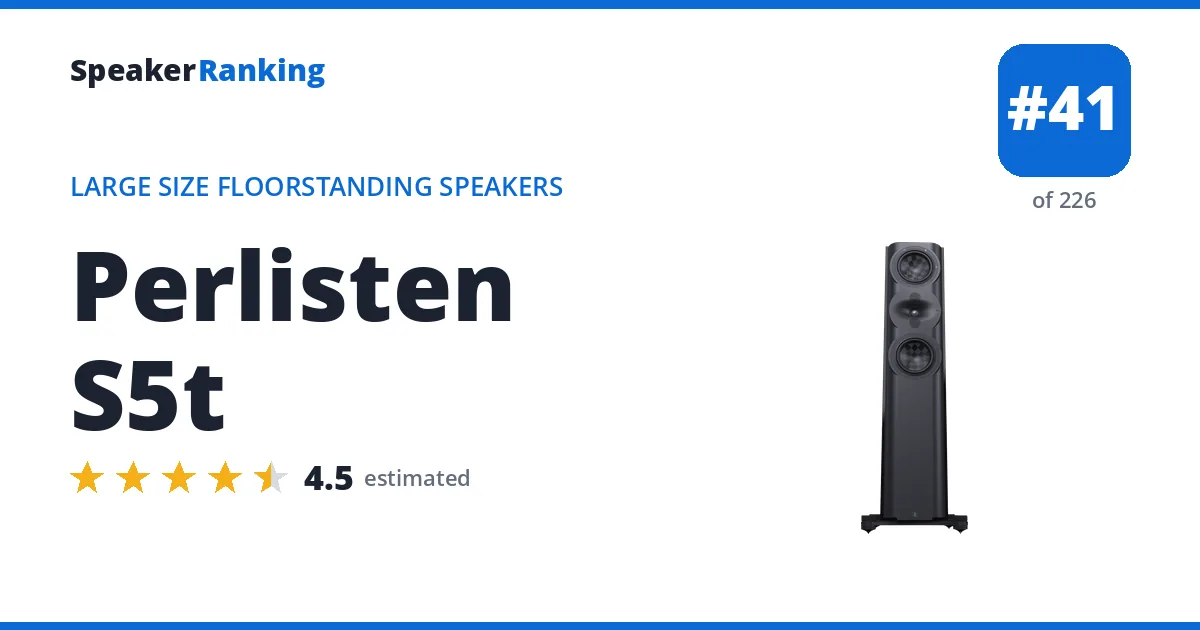 Perlisten S5t - ranked #41 of 226 Large Size Floorstanding Speakers · Editor's rating 4.5/5