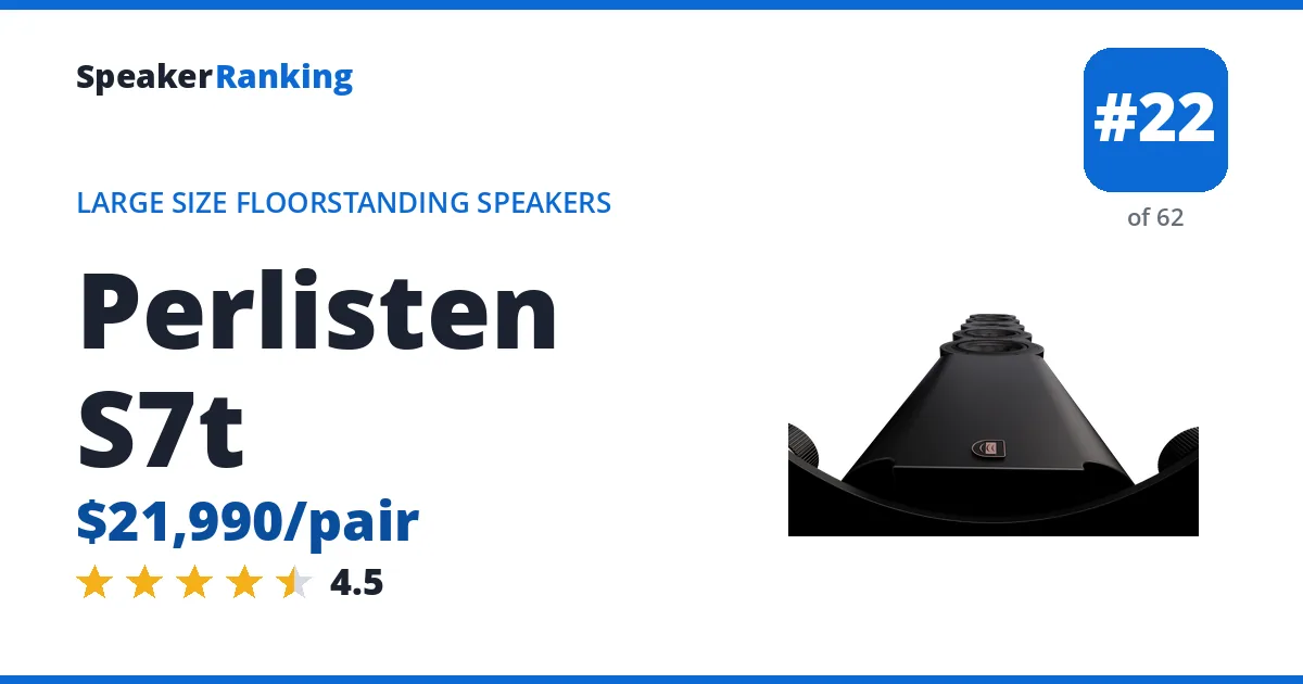 Perlisten S7t - ranked #22 of 62 Large Size Floorstanding Speakers · Editor's rating 4.5/5