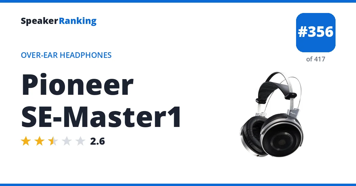 Pioneer SE-Master1 - ranked #356 of 417 Over-Ear Headphones · Editor's rating 2.6/5
