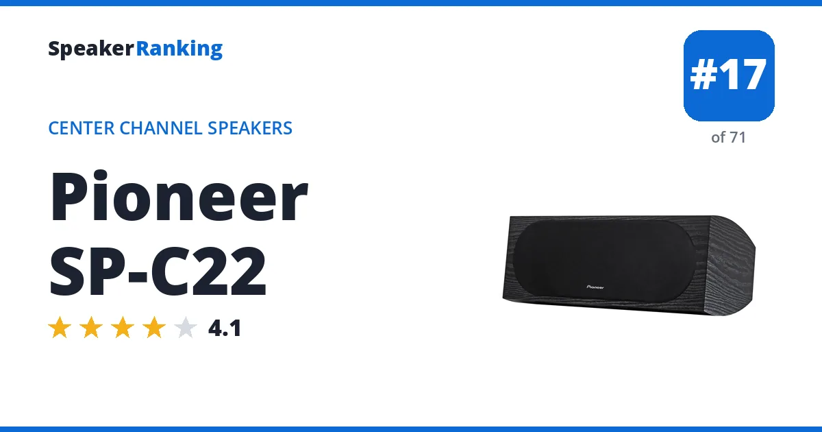 Pioneer SP-C22 ranking card