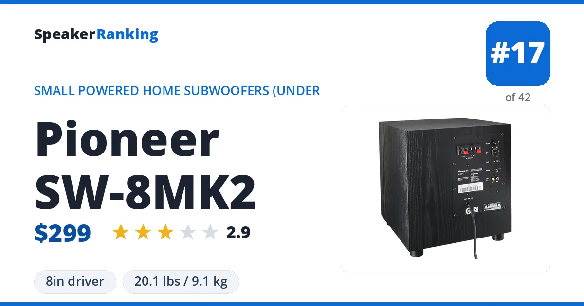 Pioneer SW-8MK2 ranking card