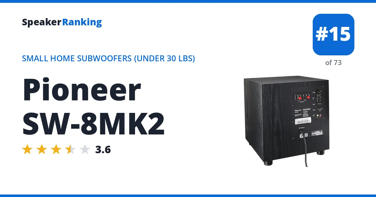 Pioneer SW-8MK2 ranking card