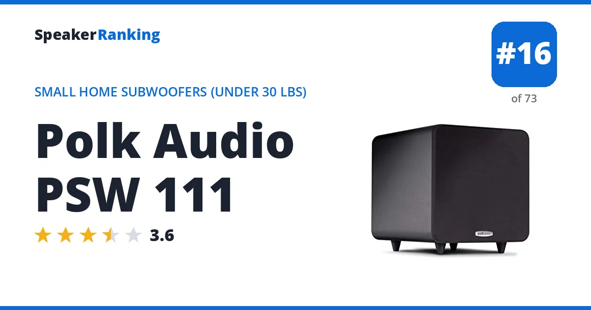 Polk Audio PSW 111 ranking card
