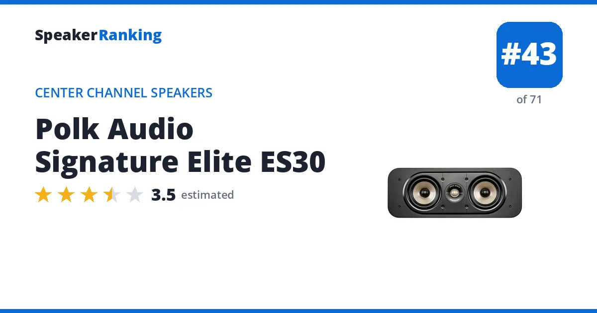Polk Audio Signature Elite ES30 ranking card