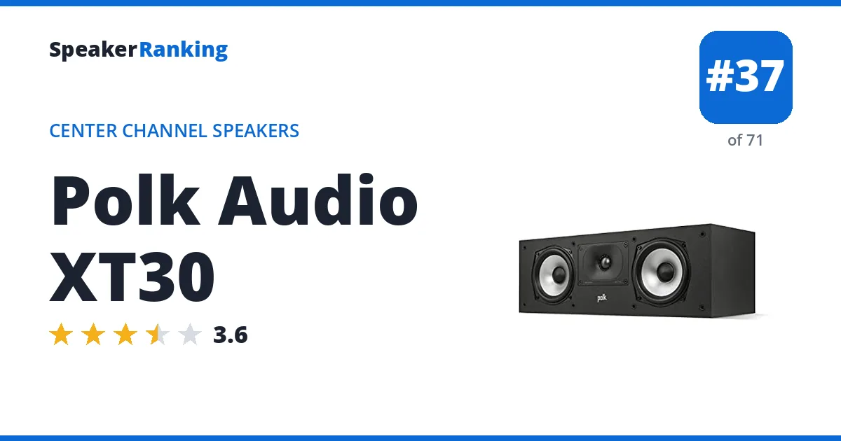 Polk Audio XT30 ranking card