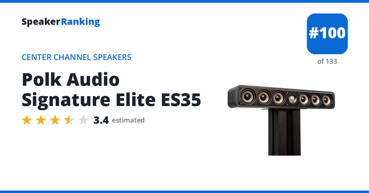 Polk Audio Signature Elite ES35 Review: Ranked #82 of 103