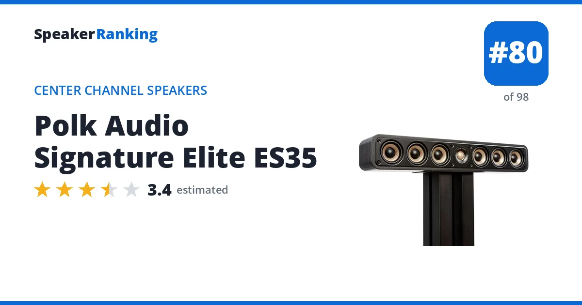 Polk Audio Signature Elite ES35 - ranked #80 of 98 Center Channel Speakers · Editor's rating 3.4/5