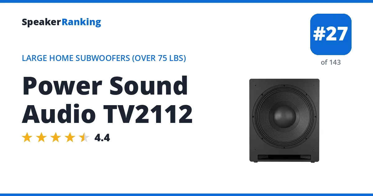 Power Sound Audio TV2112 ranking card