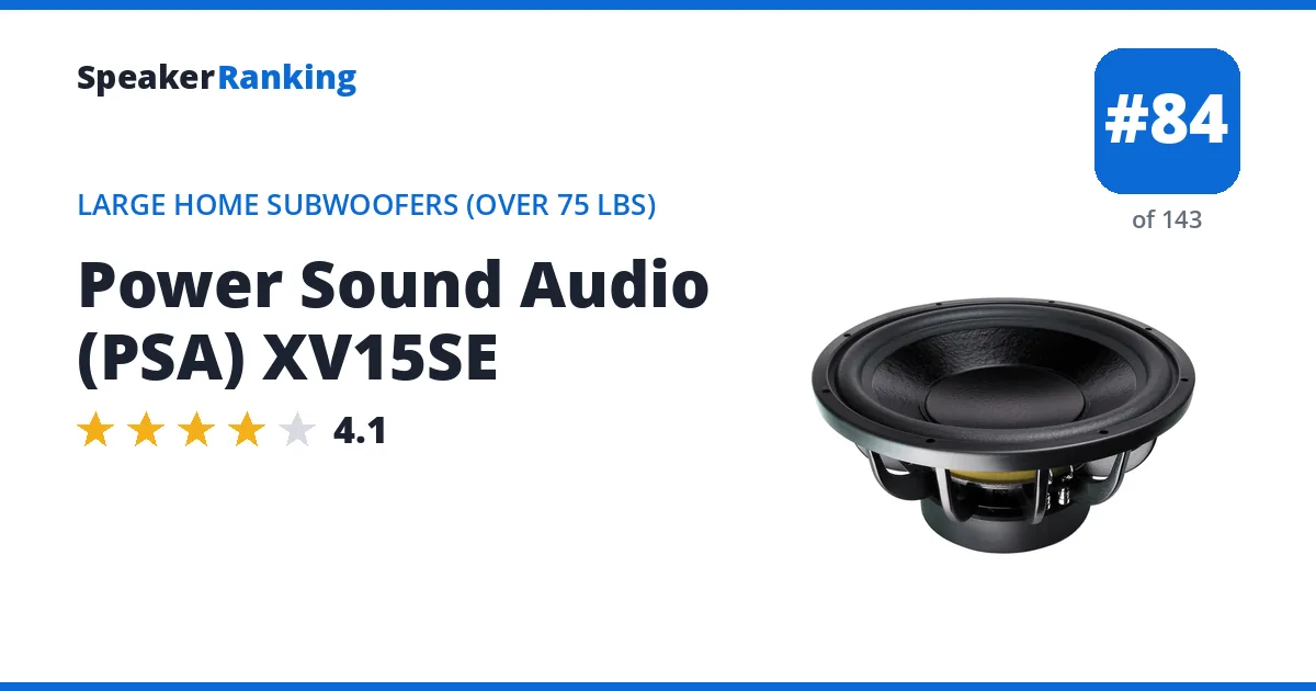 Power Sound Audio (PSA) XV15SE ranking card