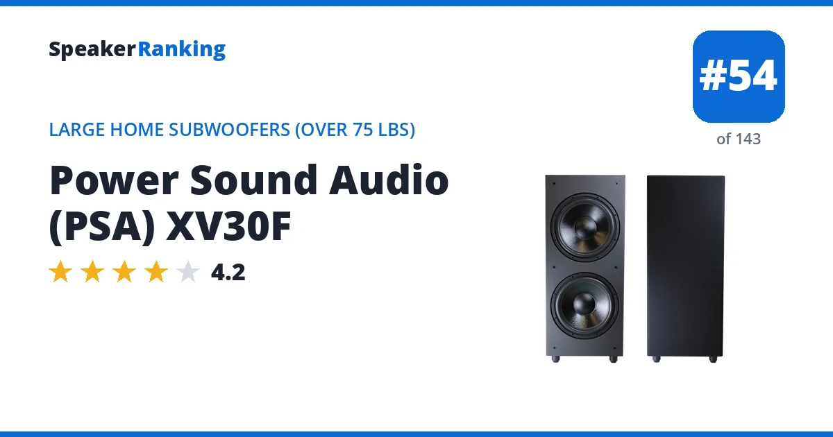 Power Sound Audio (PSA) XV30F ranking card