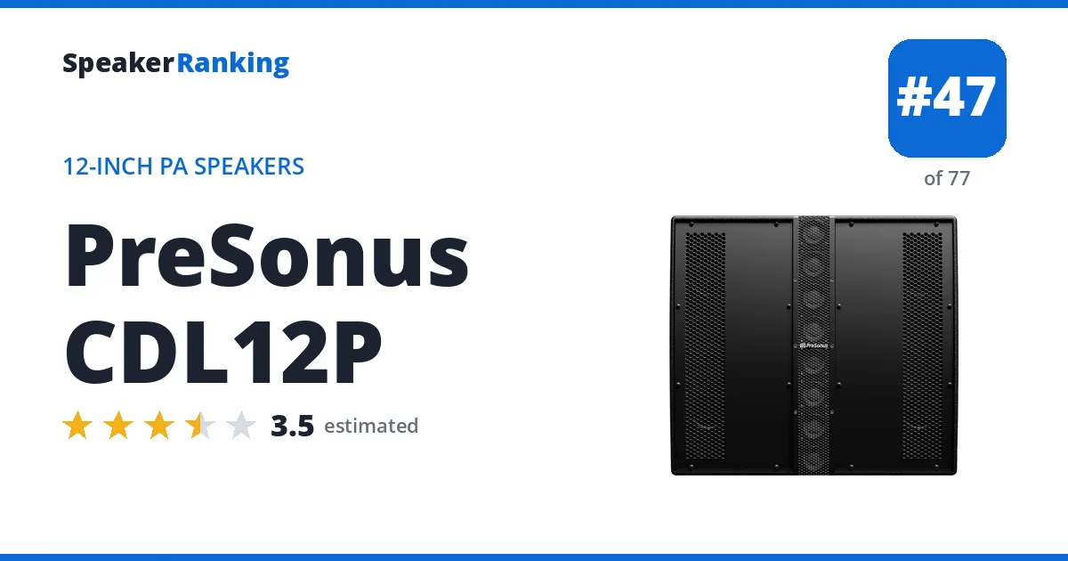 PreSonus CDL12P ranking card