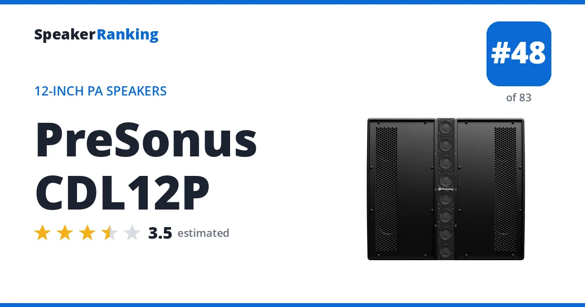 PreSonus CDL12P ranking card