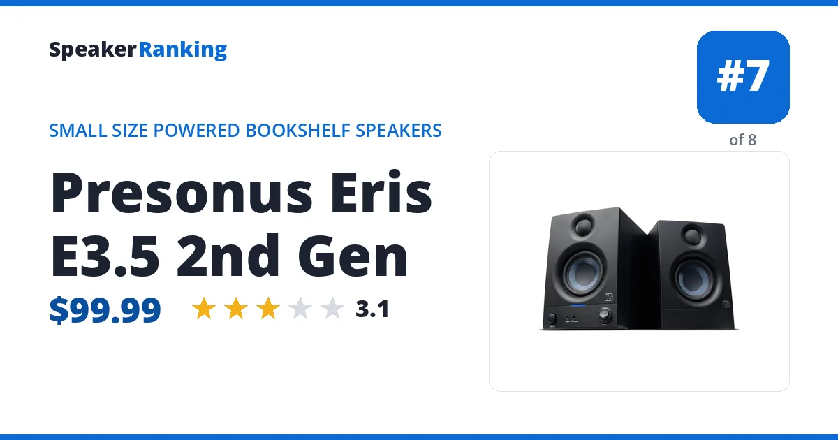 Presonus Eris E3.5 2nd Gen ranking card