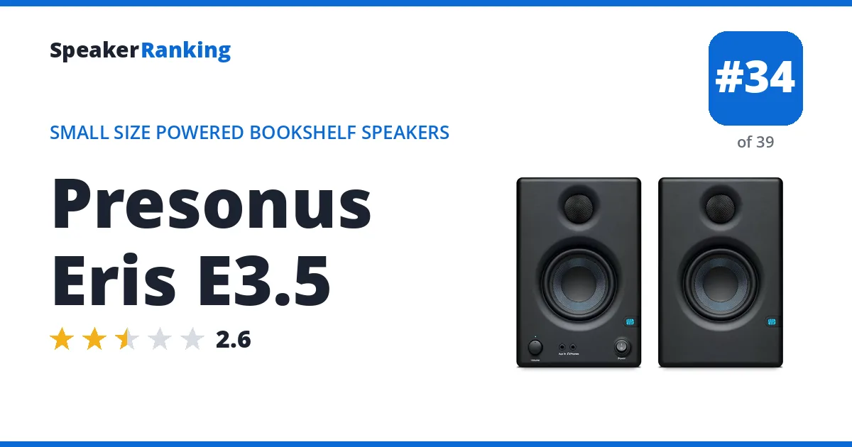 PreSonus Eris E3.5 ranking card