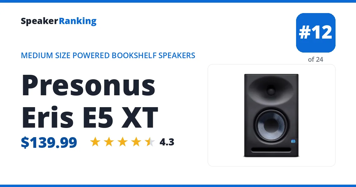 Presonus Eris E5 XT ranking card