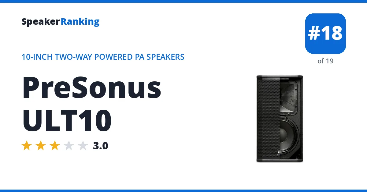 PreSonus ULT10 ranking card