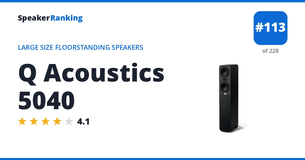 Q Acoustics 5040 ranking card