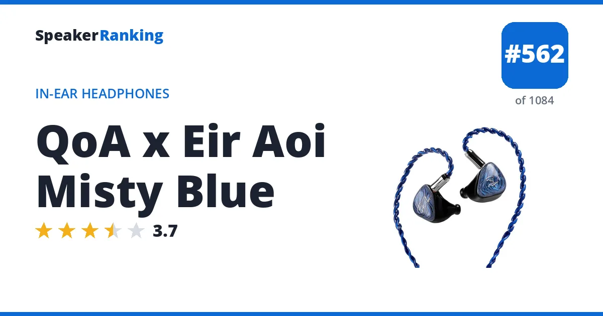 QoA x Eir Aoi Misty Blue - ranked #562 of 1084 In-Ear Headphones · Editor's rating 3.7/5