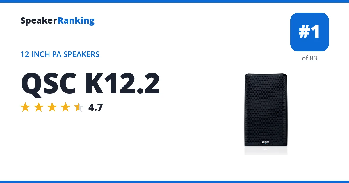 QSC K12.2 ranking card