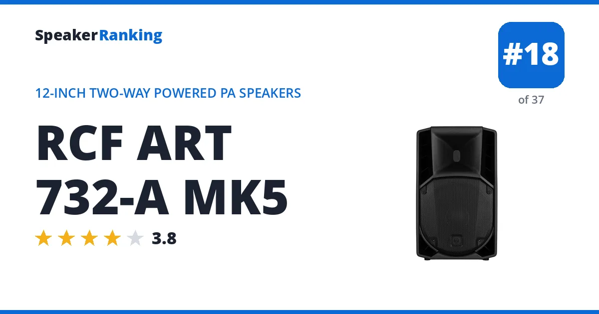 RCF ART 732-A MK5 - ranked #18 of 37 12-Inch Two-Way Powered PA Speakers · Editor's rating 3.8/5