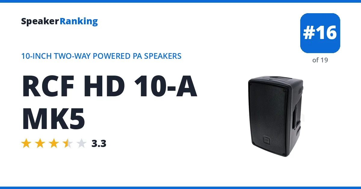 RCF HD 10-A MK5 ranking card