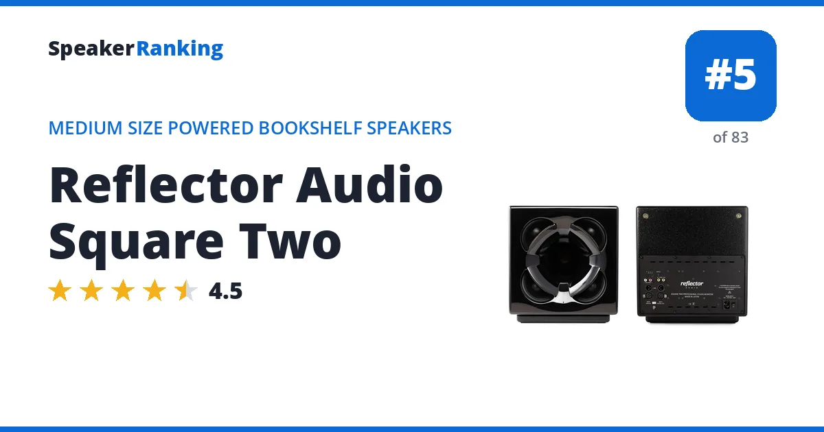 Reflector Audio Square Two - ranked #5 of 83 Medium Size Powered Bookshelf Speakers · Editor's rating 4.5/5