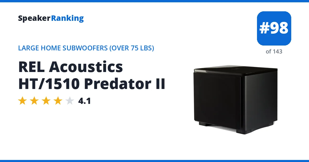 REL Acoustics HT/1510 Predator II ranking card