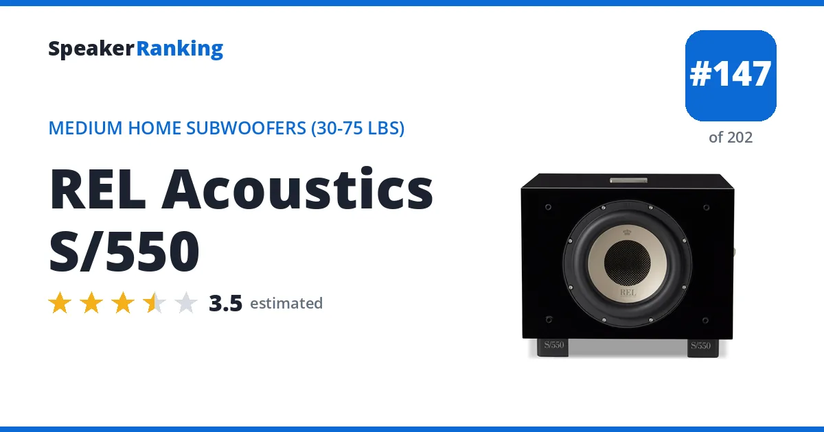 REL Acoustics S/550 ranking card