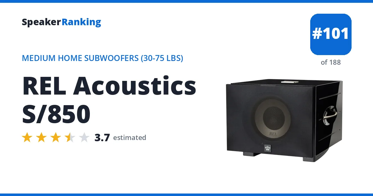 REL Acoustics S/850 ranking card