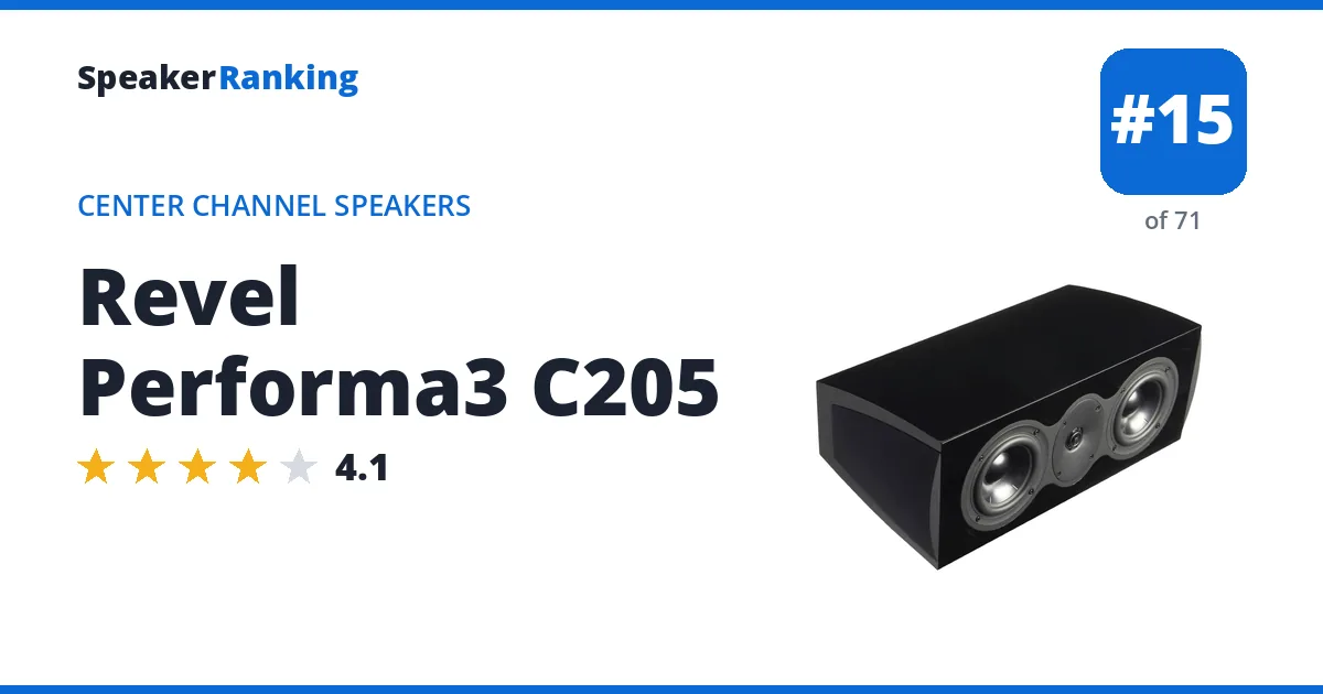 Revel Performa3 C205 ranking card