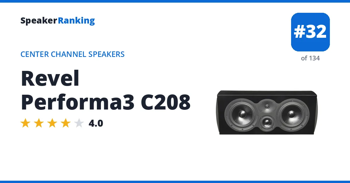 Revel Performa3 C208 ranking card